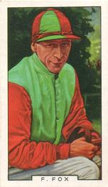 1936 Gallaher Famous Jockeys #8 Fred Fox Front